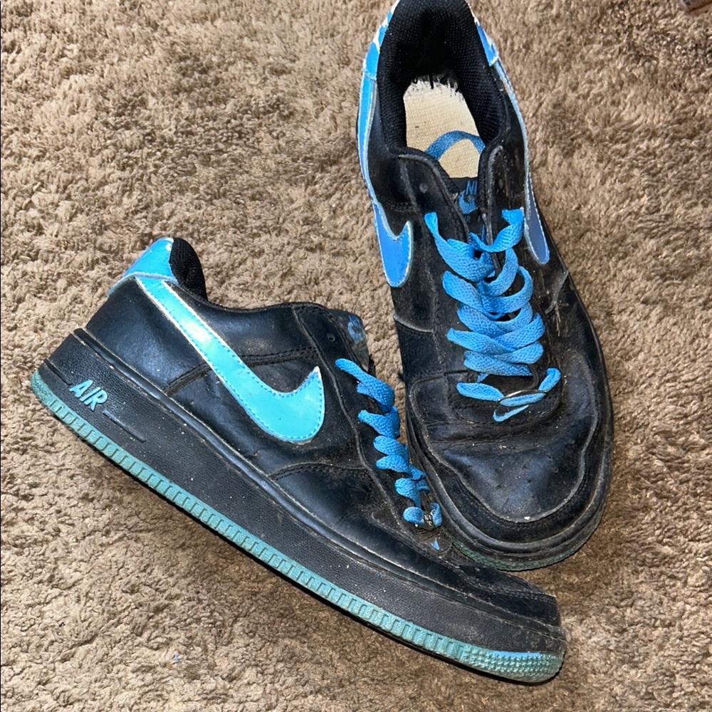 Black and Blue Sneakers